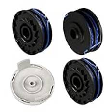 Strimmer spole lina Φ1,5 mm 8 M för RAC123, kompatibel med Ryobi RLT4027, RLT4125, RLT5027, RLT6030, RLT5127, RLT6130-5132002670, ersättningsspole för strängtrimmer med RAC122 fodral