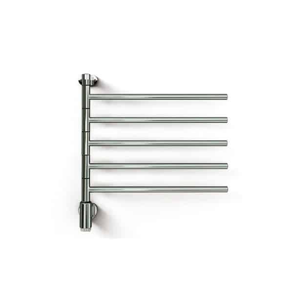 KRISS Flex 1 håndklædevarmer elektrisk med 5 arme/timer 597 X 550 mm 50W - Krom