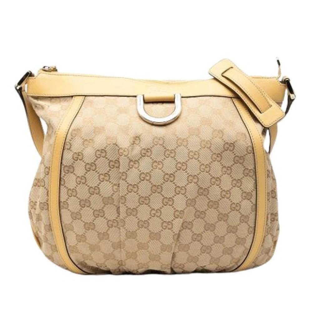 Gucci Vintage Pre-owned Canvas Crossbody Bag - Vintage - Dame - Beige - ONE SIZE - Uld