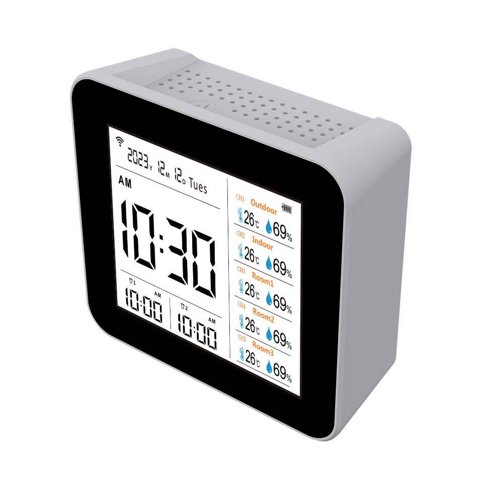 13 i 1 Tuya WIFI Intelligent termometer Hygrometer Inomhus exakt temperatur fuktighetsmätare with 3 Subunits svart