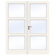 Swedoor Clever-line Easy GW3 dobbeltdør, hvid - 125 x 204 cm (13,1x21)