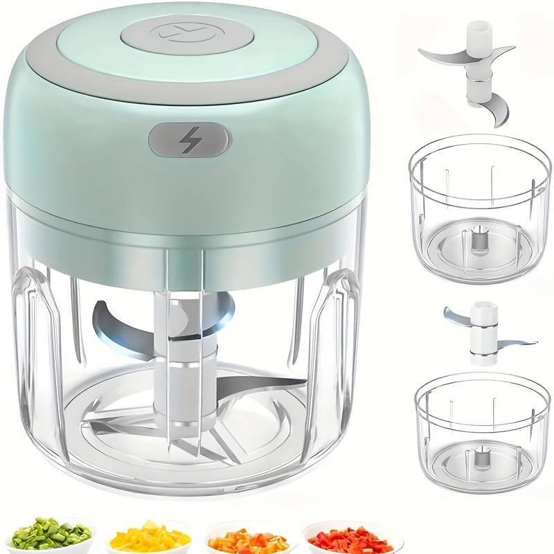 100/250ml Electric Mini Garlic Chopper Usb Meat Grinder Garlic Crusher Sturdy Ginger And Vegetable Crusher With Safety Switch, Thickened, Chopper