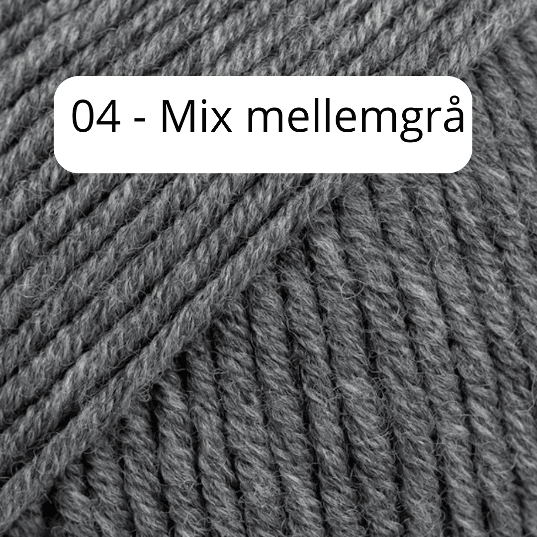 Beanie - Bestilling 1-2 år 04 - Mix mellemgrå