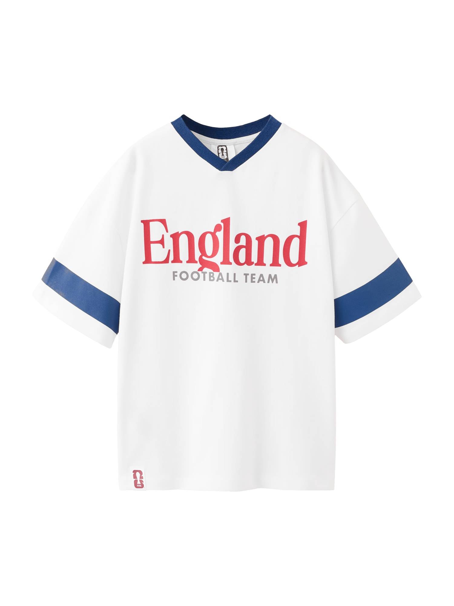 MANGO KIDS T-shirt 'FIFAEN' kobaltblå / karminröd / vit