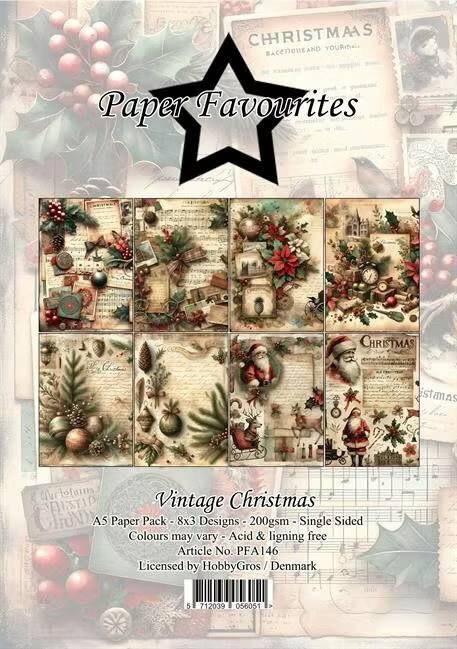 Paper Favourites Paper Pack A5 "Vintage Christmas"