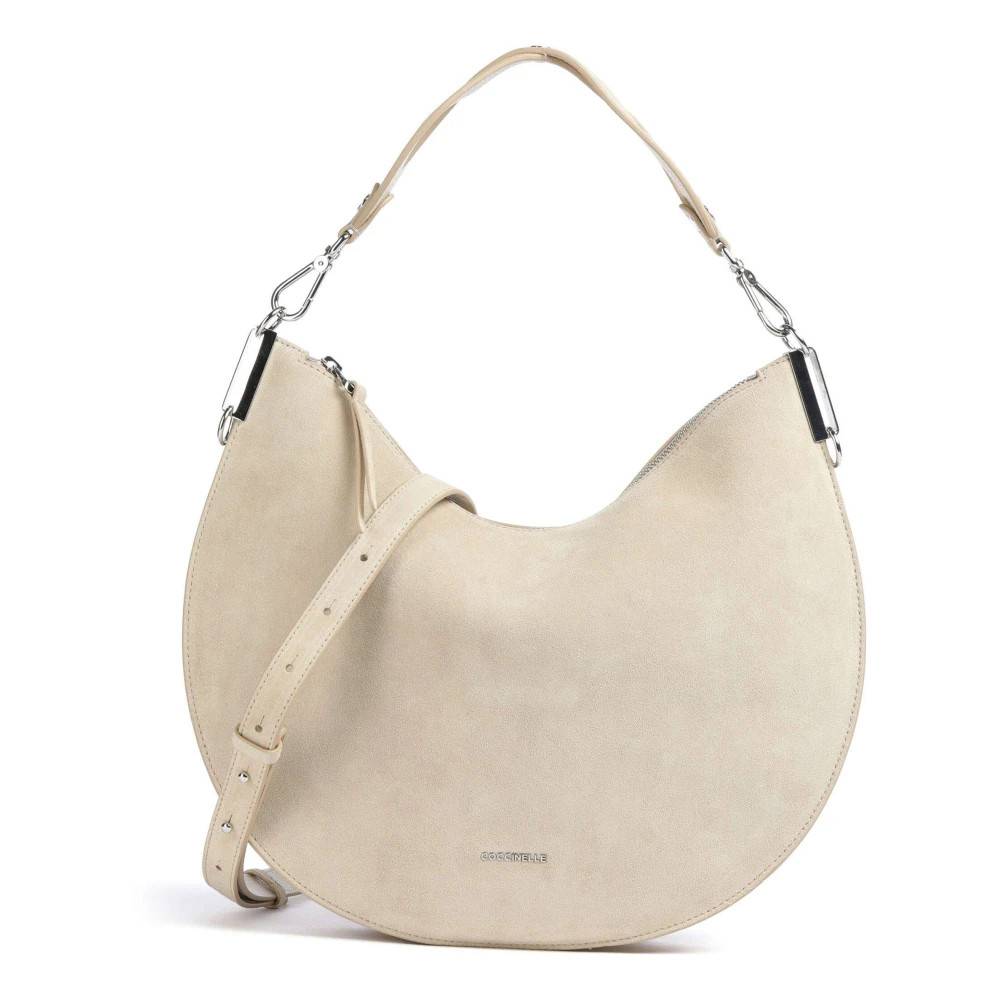 Coccinelle Sunup Suede Skuldertaske - Tasker - Dame - Beige - ONE SIZE - Uld
