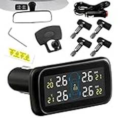 TPMS Sensor | TPMS Tool | Tire Sensors | Tire Pressure Monitor | Ergonomic TPMS Car Tire Sensor | TPMS Monitoring System | 0 to116 Psi Monitor Light Socket Powered Ip67 Waterproof for Cars | Trucks