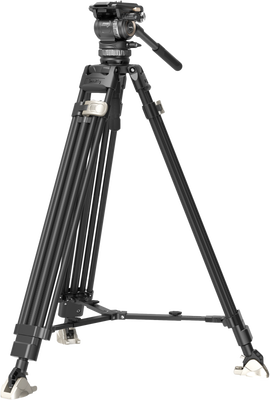 Professionellt videostativ-kit med Fluid Head