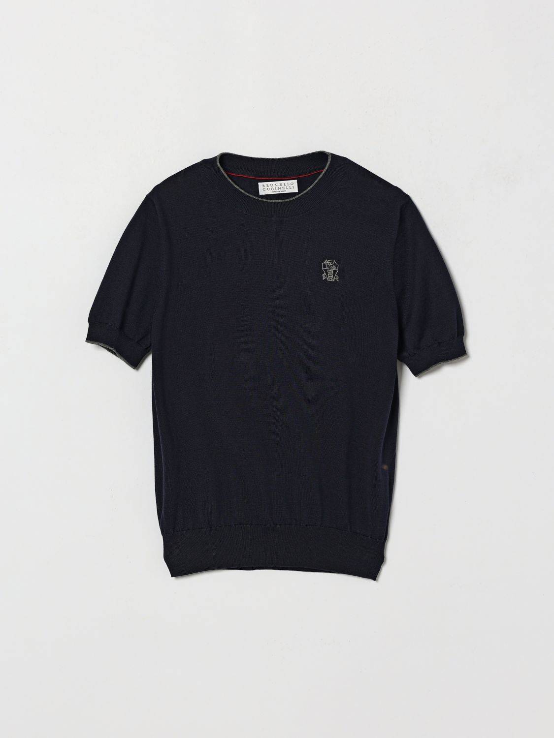 BRUNELLO CUCINELLI Pullover für Jungen aus Baumwolle mit Logo und Kontrastbesätzen - 14