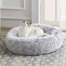 TEMU Soft Warm Donut Cat Bed Nest, Calming Donut Cuddler Cat Bed, Comfortable And Washable Cat Cushion Nest With Non-slip Bottom Indoor Cats Christmas Gift