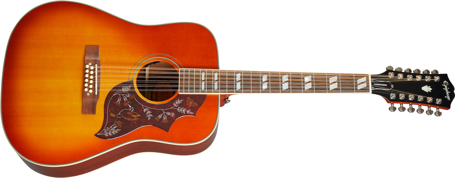Epiphone Hummingbird 12-string Aged Cherry Sunburst Gloss
