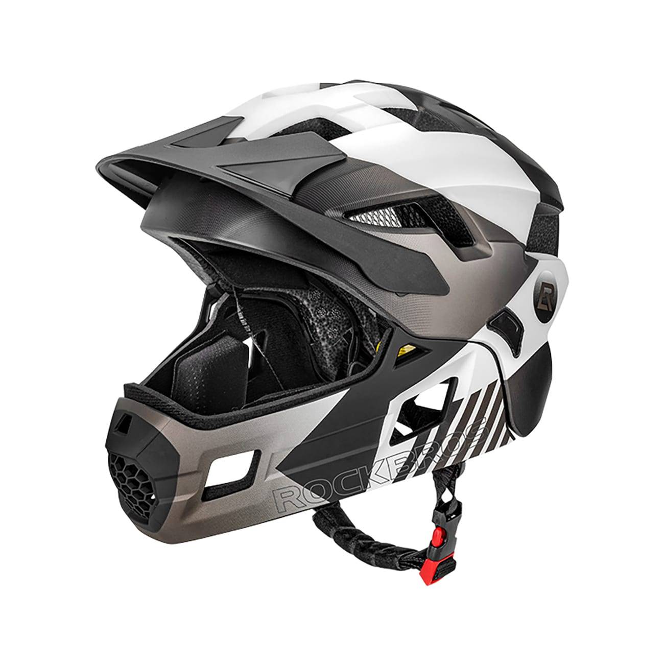 Rockbros TS-61 10110061005 Børnecykelhjelm med aftagelig hage Størrelse S (48-54) - Grå