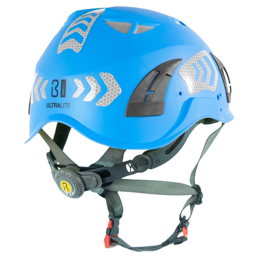 Premium Hi-Vis BIGBEN UltraLite sikkerhedshjelm med reflekser, hagerem, 6 punkt hovedbånd, størrelse 51-62 cm, riggerhjelm
