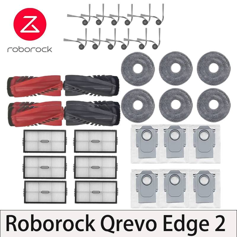 Roborock Qrevo Curv 2 Pro Qrevo Edge 2 Pro Qrevo CurvX Qrevo EdgeT Main Side Brush Mop Cloth Dust Bag Filter Accessories