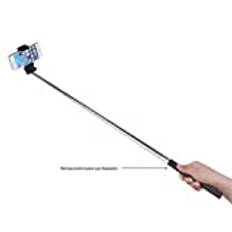 Essentialz BM/Btooth handhållen selfiepinne monopod med inbyggd fjärrutlösningsknapp (Bluetooth) för smartphone, iPhone