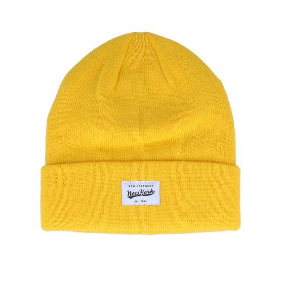 State Of Wow - Gul cuff Beanie - Kids Gaston Yellow Cuff @ Hatstore