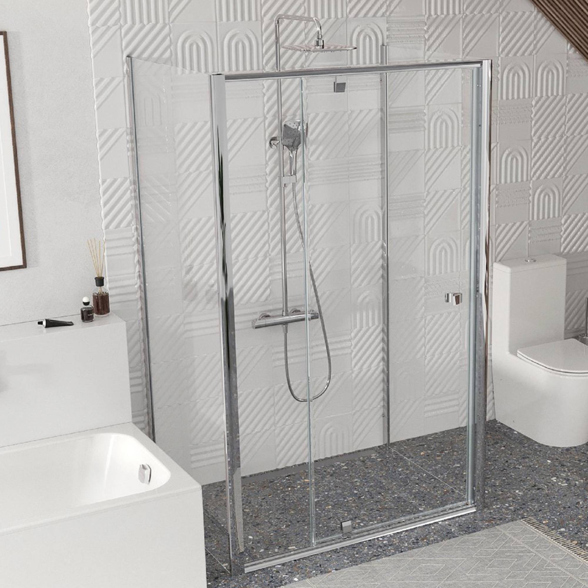 Ravak Duschkabin Pivot 110x80 cm Krom Blank