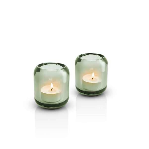Acorn Ljuslykta 8cm 2-pack Leaf Green
