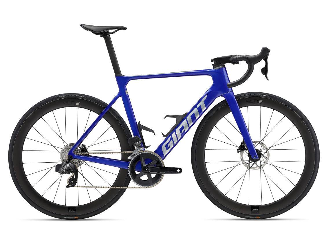 Giant Propel Advanced 1 2024 - Sram Rival eTap AXS 12sp - Giant SLR 2 50 Carbon - 049 / ML / Aerospace Blue-Chrome (ML)