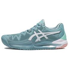 ASICS Gel Resolution 8 Smoke Blue Women Sneakers White 1042A072-408 40