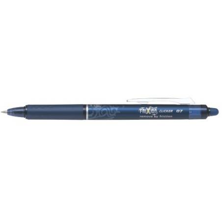 Frixion Clicker m-klik 0,7 blåsort, Pilot BLRT-FR7-BB,12stk