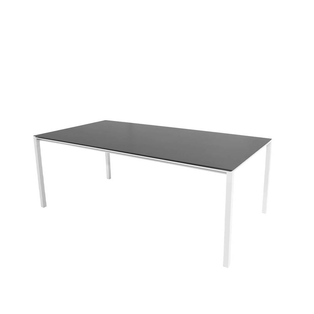 Cane-line Pure matbord Nero-vit 200x100 cm