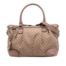 Gucci Vintage, Vintage , Dame, Brun, ONE SIZE, Tyl, Pre-owned Canvas gucci-tasker