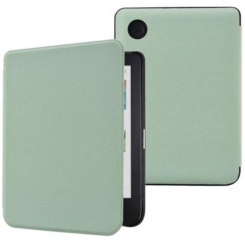 DMLuna-fodral för Kobo Clara Colour (N367)/BW (N365) / 2E 6 tum, ultratunt lätt folio premium PU-läderskyddsfodral med automatisk sov-/väckningsfunktion, agave-grön