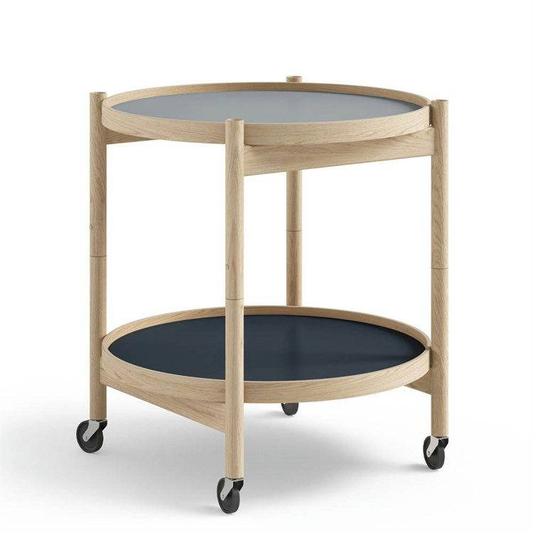 Brdr. Krüger Bølling Litet Bord Natur Ek Water: Blue/Dark Blue Ø50 cm