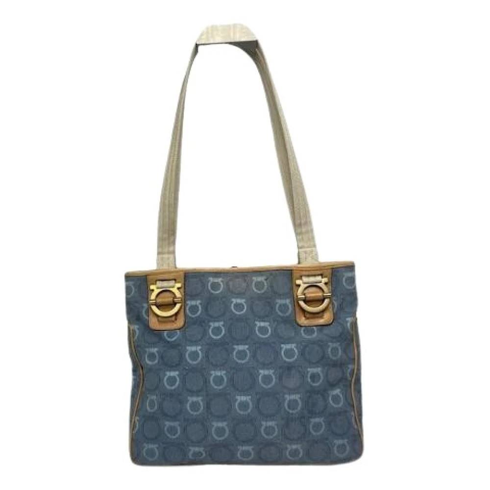 Salvatore Ferragamo Pre-owned - Pre-owned Axelremsväska i bomull Vintage - Dam - ONE Size - Bomull