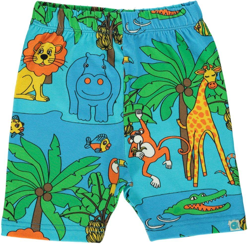 Leggingshorts med jungle - Blue Atoll / 2-3