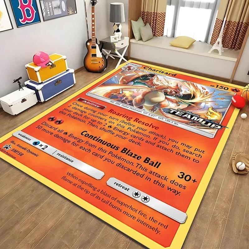 Disney Japansk Anime Mönster Matta Pokemon Kort för Sovrum Vardagsrum Anime Mattor för Flickrum Golvmatta Heminredning 80x120cm