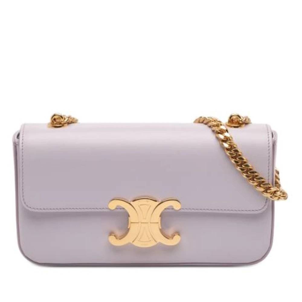 Celine Vintage Pre-owned Vintage Skuldertaske - Vintage - Dame - Lilla - ONE SIZE - Uld
