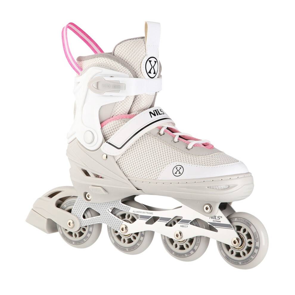 2-i-1 Grå-Pink Inline & skøjter, størrelse M (34-38)