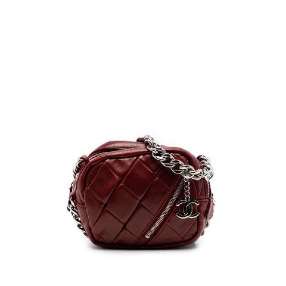 Chanel Vintage Pre-owned Camera Bag - Vintage - Dame - Rød - ONE SIZE - Læder