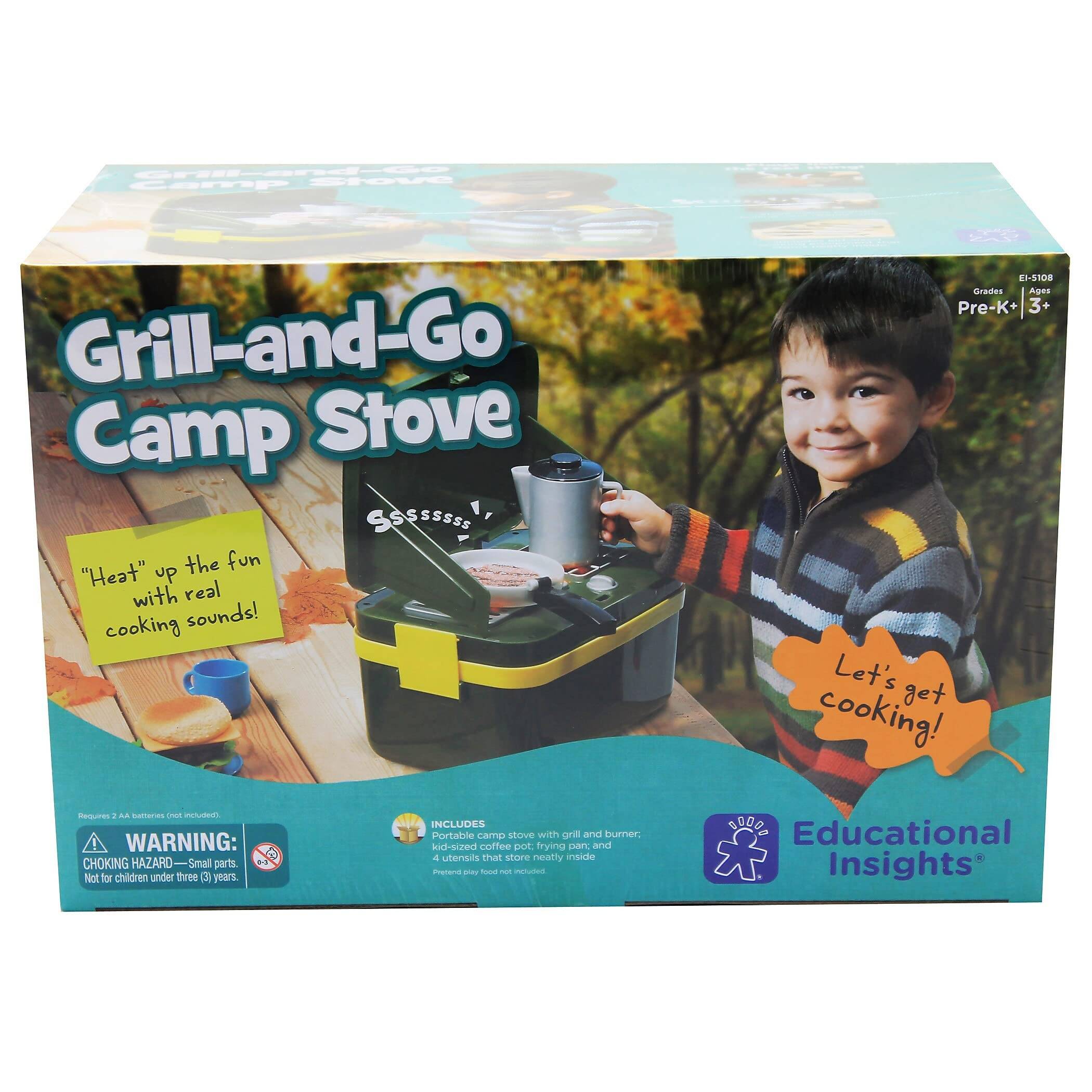 Learning Resources Anywhere Camping Grill! Toy, Pretend Play, EI5108, Authentic
