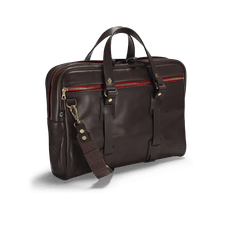 CROOTS Vintage Leather Laptop Bag, l�der, m�rkebrun