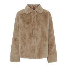 Notyz, Jacka, Dam, XS, Polyester, Konstgjord Pälsjacka - beige (XS)