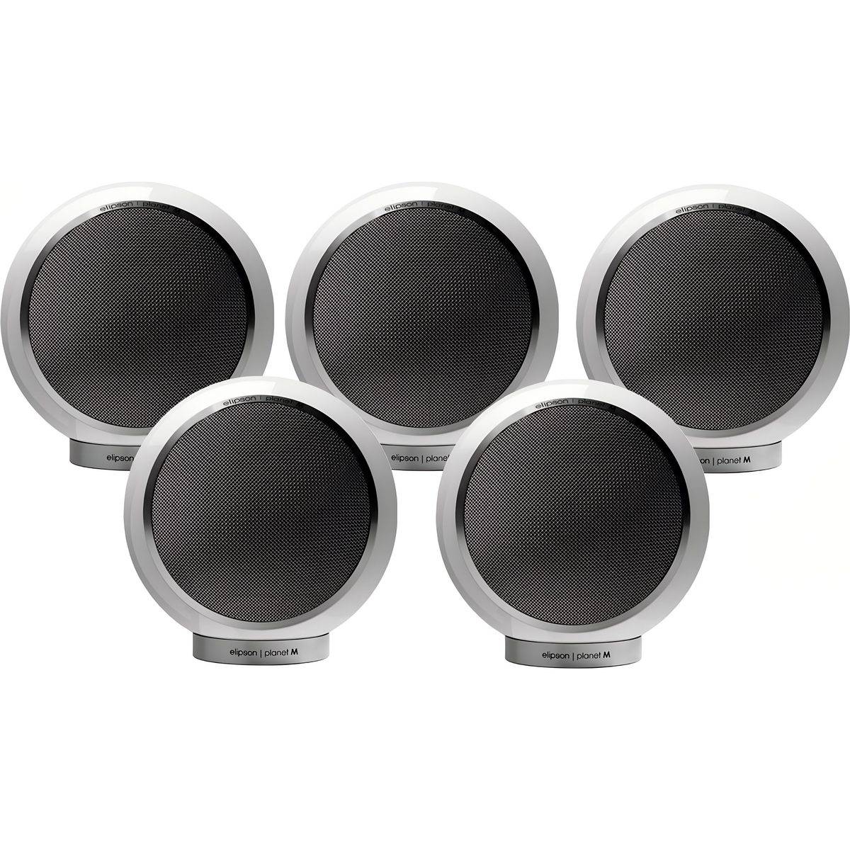 Elipson Pack 5.0 Planet M vit + Marantz Cinema 70s silver
