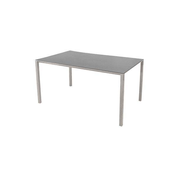Cane-Line Pure havebord - 150 x 90 cm - Stel i taupe - bordplade i Basalt grå Basalt (Keramisk)