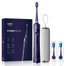 Sonic Electric Toothbrush F1 Purple 365 Days No Charging Required Smartphone App Compatible DuPont Diamond Cut Brush Sonic Vibration Whitening Effect