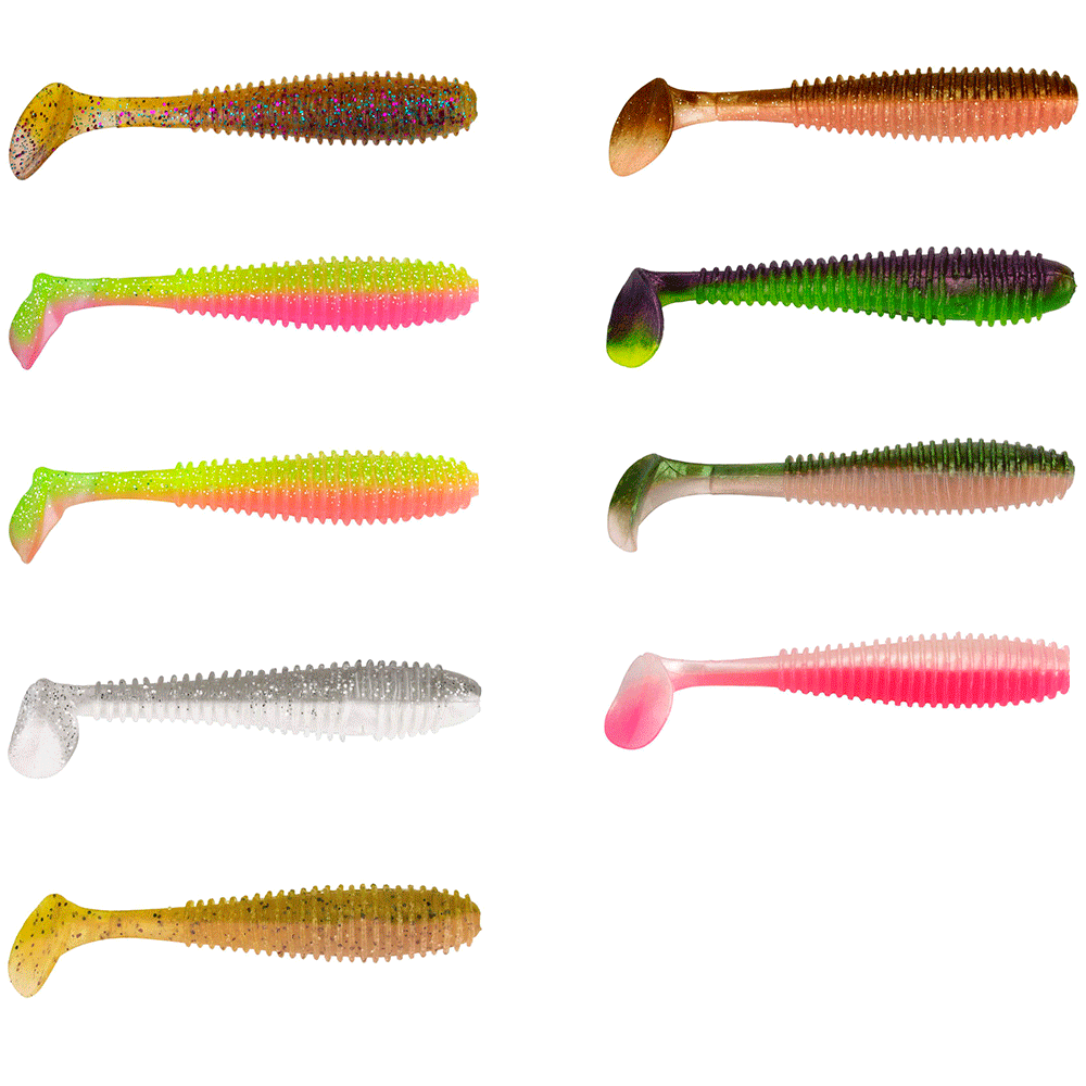Angel Domäne Gummifisch Canyonizer 2stk 14,5cm - 29gr Emrald Green Peach - Softbait