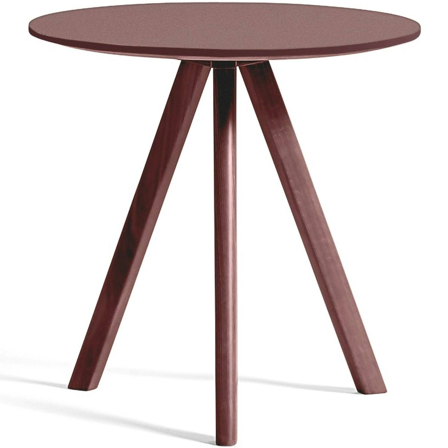 Hay Cph 20 2.0 Sidebord Ø50x49 Cm Vandbaseret Lakeret Eg / - Sofabord Linoleum Bordeaux - AE861-A528-AR13.