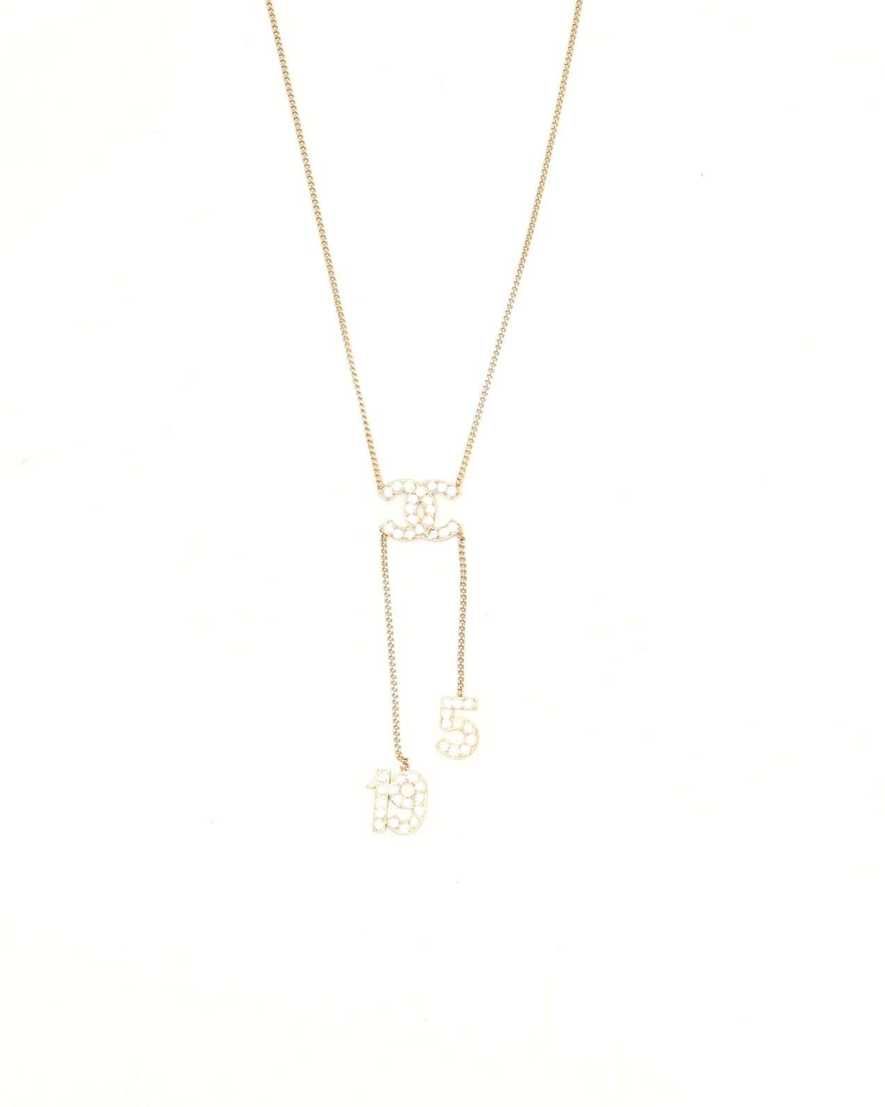 Chanel Coco mark No.19 No.5 Necklace - Yellow - One Size