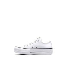 Converse - Chuck Taylor All Star Lift Ox - Hvide sneakers i læder