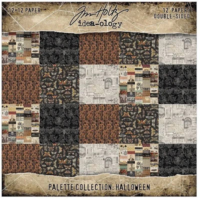 Tim Holtz Idea-ology 12”x12” Palette Collection - Halloween (12 sheets)