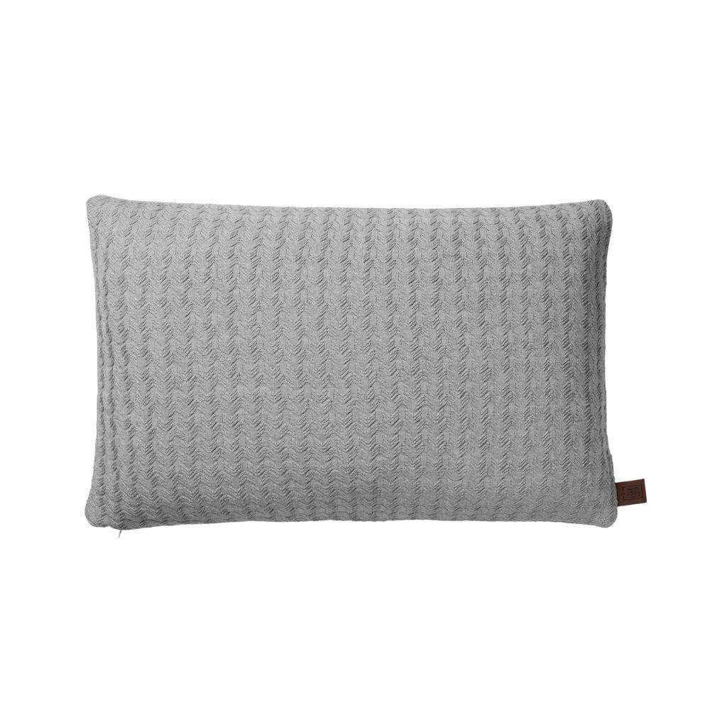By Lohn Stickad Kudde Wave Medium Grey Melange