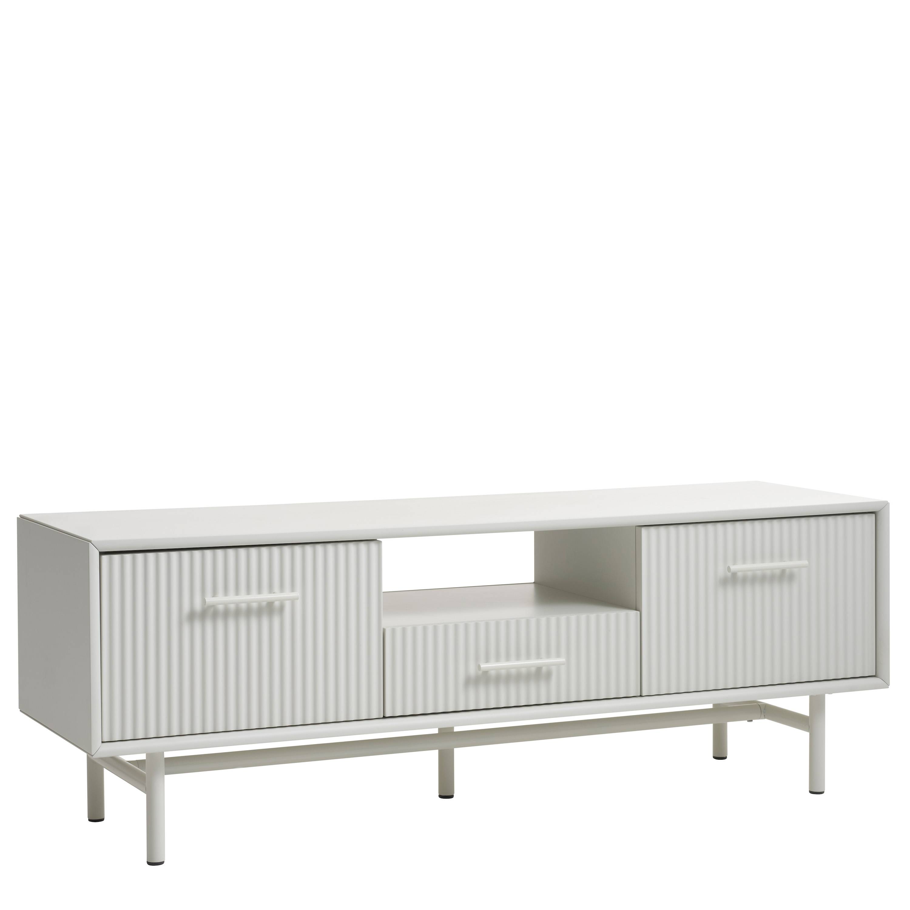 Nordic Home - Julian TV-Bänk Greige 140cm från Sleepo - Grå ((BxDxH): 140 x 45 x 50 cm)