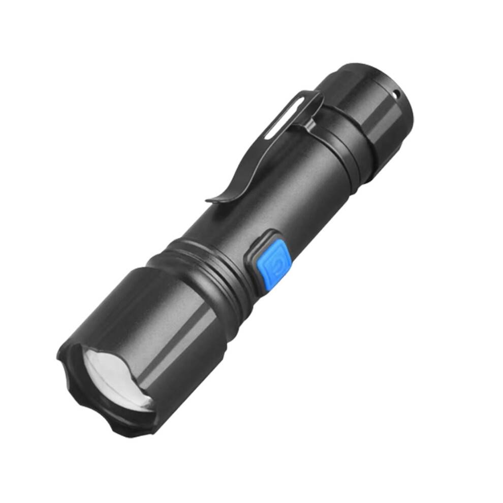 WQQZJJ Udendørslys LED-lommelygter Høj lumen, lys lille lommelygte, zoombar, lysstyrke blitzlys til udendørs, nødsituation