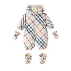 Burberry Kids Burberry Check snowsuit - beige - M 1